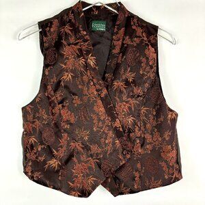 Vintage Brown Floral Vest